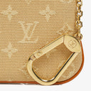 Louis Vuitton Pochette Cles Key and Change Holder Beige Monogram Mini Lin