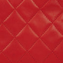 Chanel CC Logo Red Leather Full Flap Shoulder Bag