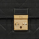 Christian Dior Cannage Black Quilted Leather Continental Wallet