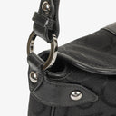 Salvatore Ferragamo Gancini Black Canvas Bag