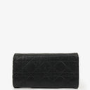 Christian Dior Cannage Black Quilted Leather Continental Wallet