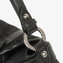 Salvatore Ferragamo Gancini Black Canvas Bag