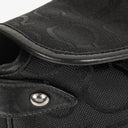 Salvatore Ferragamo Gancini Black Canvas Bag