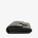 Christian Dior Cannage Black Quilted Leather Continental Wallet