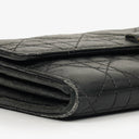 Christian Dior Cannage Black Quilted Leather Continental Wallet