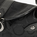 Salvatore Ferragamo Gancini Black Canvas Bag