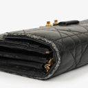 Christian Dior Cannage Black Quilted Leather Continental Wallet