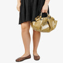 Loewe Olive Green Aire Patent Leather Anagram Nappa Shoulder Bag