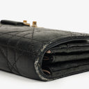 Christian Dior Cannage Black Quilted Leather Continental Wallet