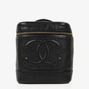 Chanel Black Leather Vanity Case