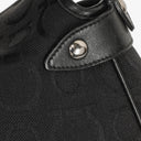 Salvatore Ferragamo Gancini Black Canvas Bag