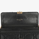 Christian Dior Cannage Black Quilted Leather Continental Wallet