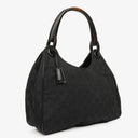 Gucci Brown GG Monogram Canvas Wooden Handle Hobo Bag