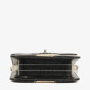 Chanel Vintage Chocolate Bar Square Single Flap Beige Quilted Leather/Patent Leather Chain Shoulder Bag