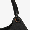 Gucci Brown GG Monogram Canvas Wooden Handle Hobo Bag