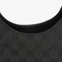 Gucci Brown GG Monogram Canvas Wooden Handle Hobo Bag