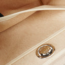 Hermes Herbag Natural/Navy Toile Vache Hunter 2 In 1 Bag