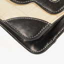 Chanel Vintage Chocolate Bar Square Single Flap Beige Quilted Leather/Patent Leather Chain Shoulder Bag