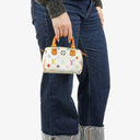 Louis Vuitton Takashi Murakami Nano Speedy White Multicolour Monogram Coated Canvas Mini Bag