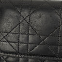 Christian Dior Cannage Black Quilted Leather Continental Wallet