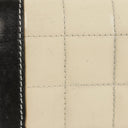 Chanel Vintage Chocolate Bar Square Single Flap Beige Quilted Leather/Patent Leather Chain Shoulder Bag