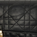Christian Dior Cannage Black Quilted Leather Continental Wallet