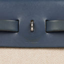 Hermes Herbag Natural/Navy Toile Vache Hunter 2 In 1 Bag