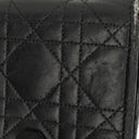 Christian Dior Cannage Black Quilted Leather Continental Wallet