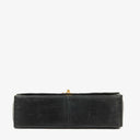 Chanel Vintage Medium Timeless Classic Double Flap Bag Black Quilted Lambskin 24K Gold-Plated Hardware And Mademoiselle Chain