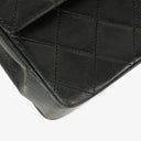 Chanel Vintage Medium Timeless Classic Double Flap Bag Black Quilted Lambskin 24K Gold-Plated Hardware And Mademoiselle Chain
