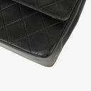 Chanel Vintage Medium Timeless Classic Double Flap Bag Black Quilted Lambskin 24K Gold-Plated Hardware And Mademoiselle Chain