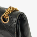 Chanel Vintage Medium Timeless Classic Double Flap Bag Black Quilted Lambskin 24K Gold-Plated Hardware And Mademoiselle Chain