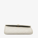 Chanel Quilted White Leather Single Flap Bag