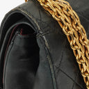 Chanel Vintage Medium Timeless Classic Double Flap Bag Black Quilted Lambskin 24K Gold-Plated Hardware And Mademoiselle Chain