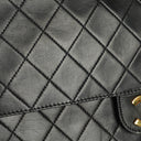 Chanel Vintage Medium Timeless Classic Double Flap Bag Black Quilted Lambskin 24K Gold-Plated Hardware And Mademoiselle Chain