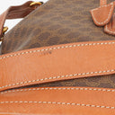 Celine Vintage Macadam Brown Drawstring Bucket Bag