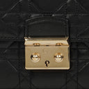 Christian Dior Black Miss Dior Cannage Lambskin Wallet on Chain
