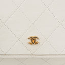 Chanel Quilted White Leather Single Flap Bag