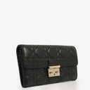 Christian Dior Black Miss Dior Cannage Lambskin Wallet on Chain