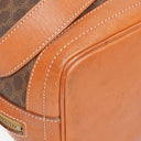 Celine Vintage Macadam Brown Drawstring Bucket Bag