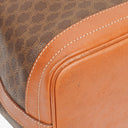 Celine Vintage Macadam Brown Drawstring Bucket Bag