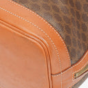 Celine Vintage Macadam Brown Drawstring Bucket Bag