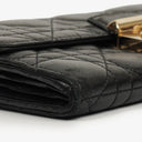 Christian Dior Black Miss Dior Cannage Lambskin Wallet on Chain