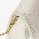 Chanel Quilted White Leather Single Flap Bag