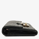 Christian Dior Black Miss Dior Cannage Lambskin Wallet on Chain