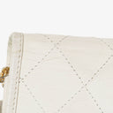 Chanel Quilted White Leather Single Flap Bag