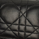 Christian Dior Black Miss Dior Cannage Lambskin Wallet on Chain