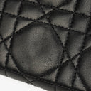 Christian Dior Black Miss Dior Cannage Lambskin Wallet on Chain