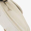 Chanel Quilted White Leather Single Flap Bag