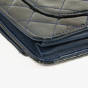 Chanel Quilted Patent Leather Wallet On Chain WOC